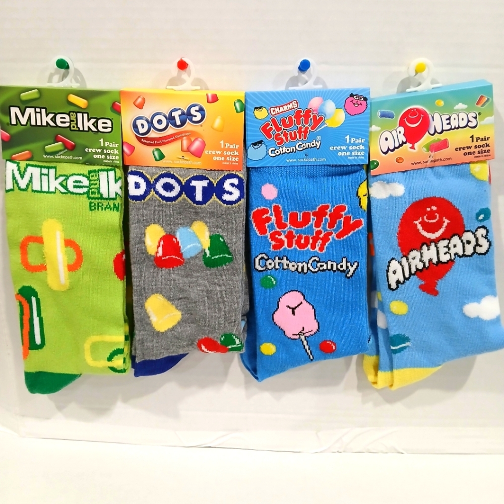 Colorful Candy-Themed Crew Socks Set